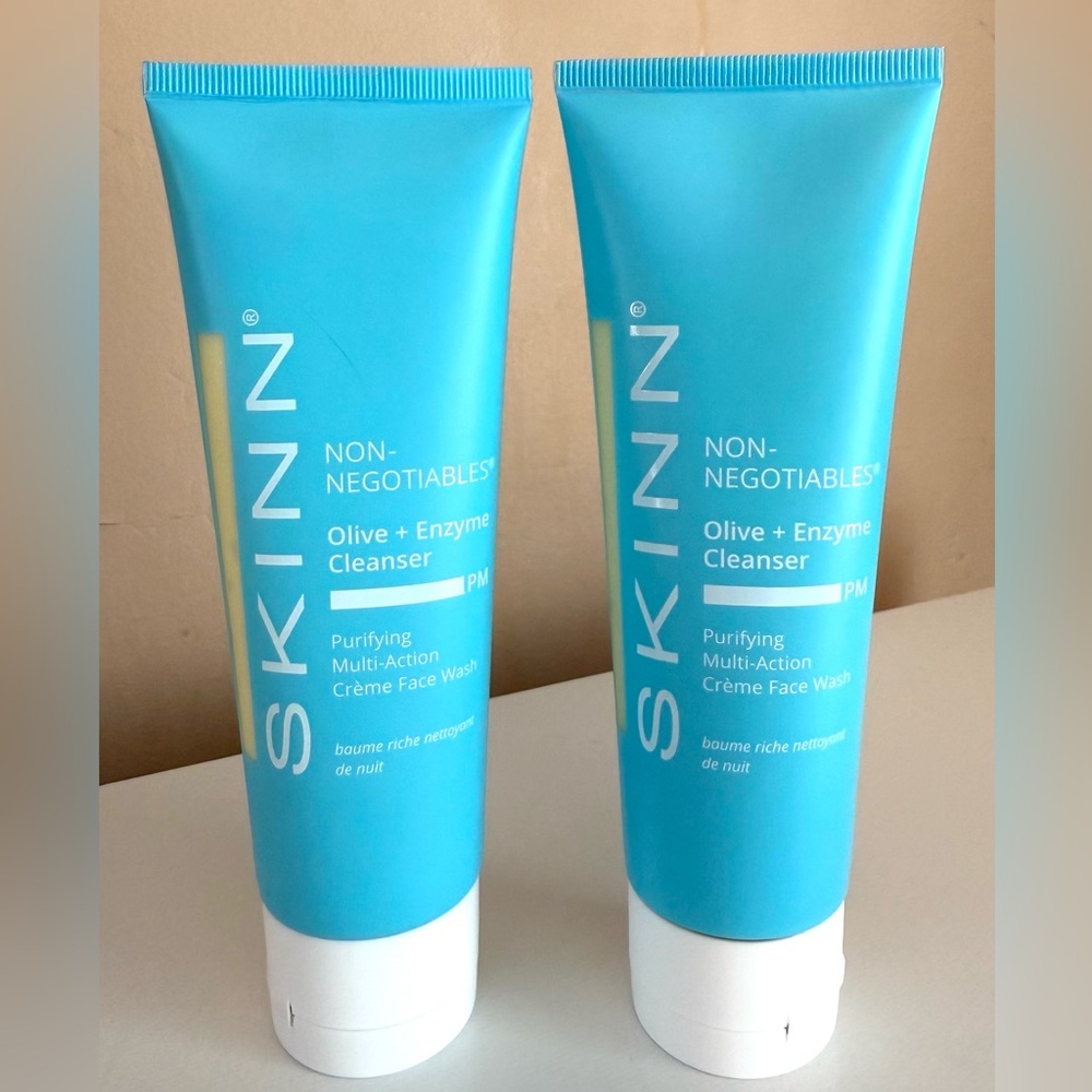 SKINN NON-NEGOTIABLES 2 OLIVE + ENZYME PM CLEANSERS PURIFYING FACE WASH SEALED
